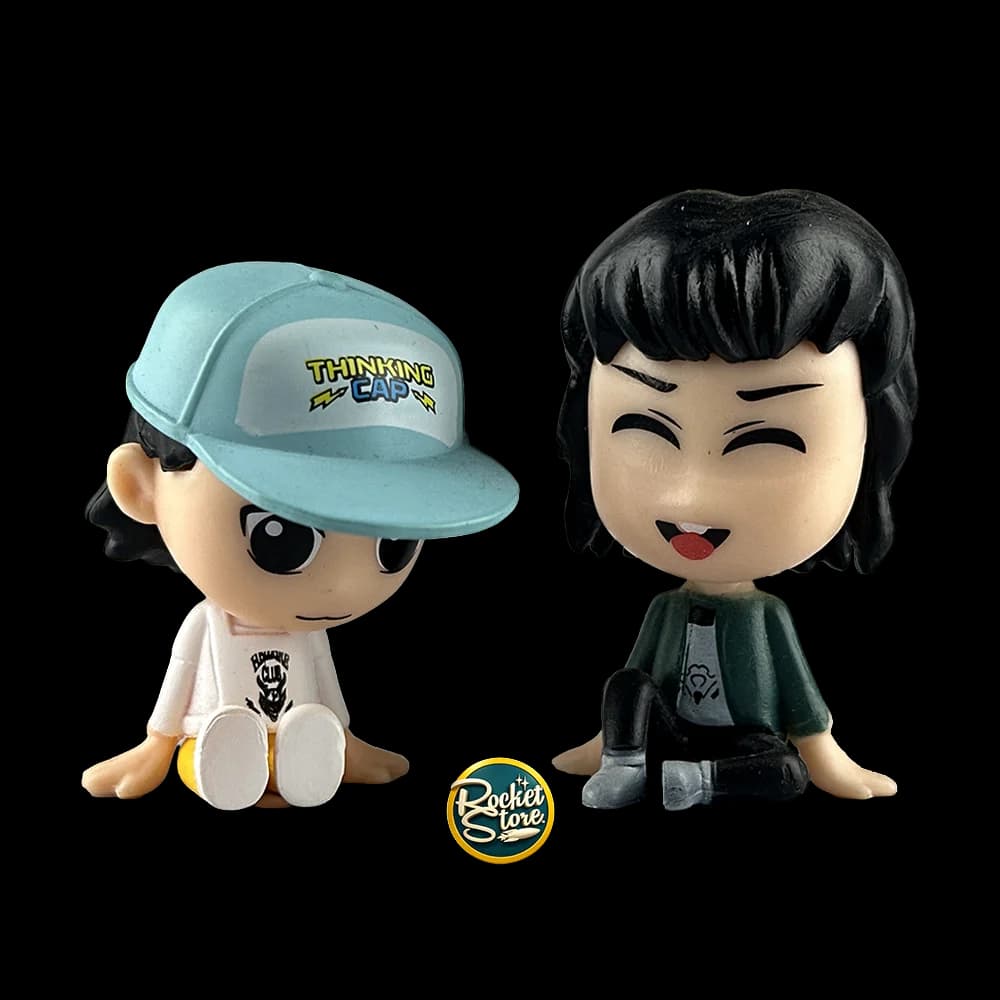 Set Dúo Chibi Dustin y Mike (Gestos y Risas) - Stranger Things