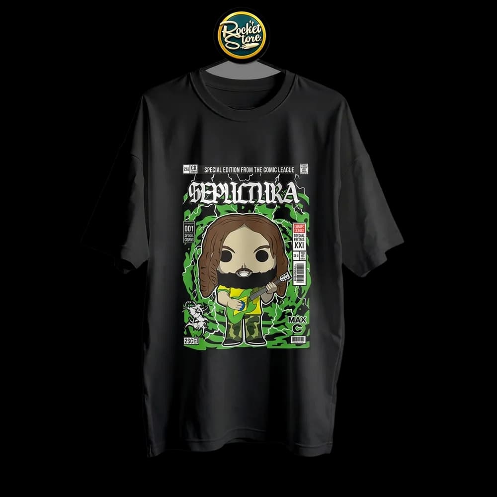 Camiseta Sepultura - Max Cavalera Roots Comic League