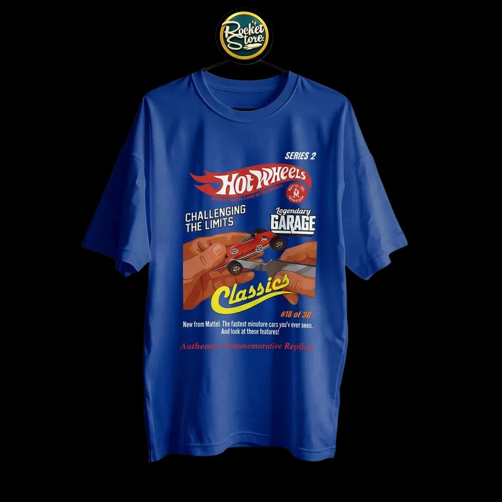 Camiseta Hot Wheels - Classics Series 2 Redline #18 Azul Rey