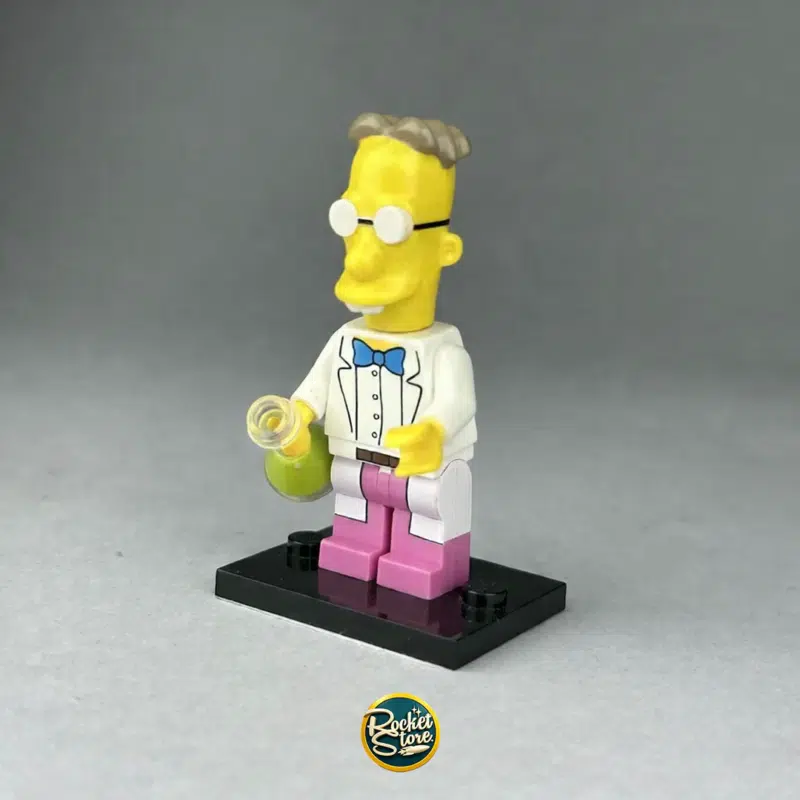 Minifigura LEGO The Simpsons Profesor Frink con Matraz