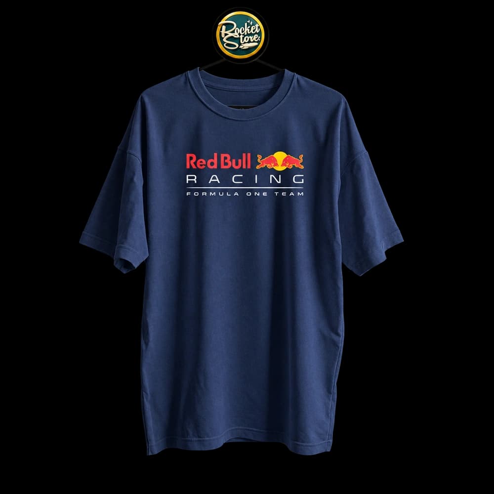 Camiseta Red Bull Racing - Logo Formula One Team Azul Marino
