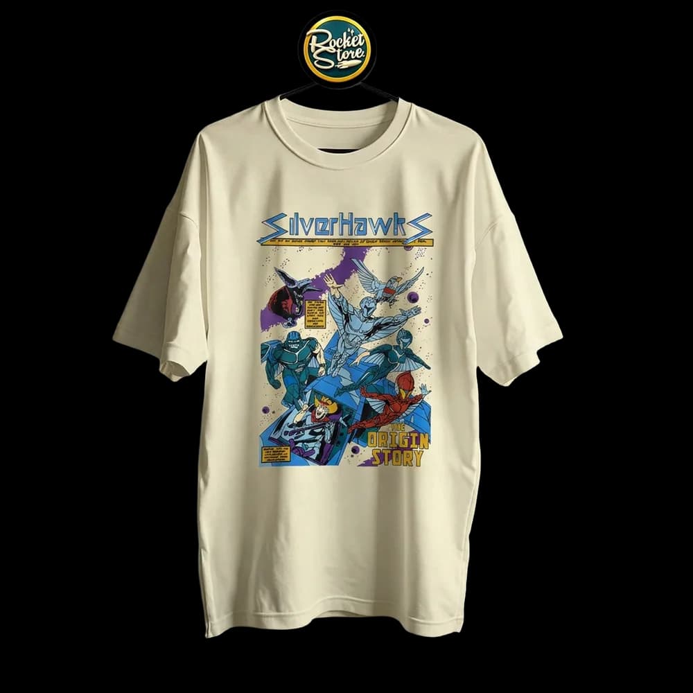 Camiseta Halcones Galácticos - SilverHawks Origin Story Marfil - Foto 2