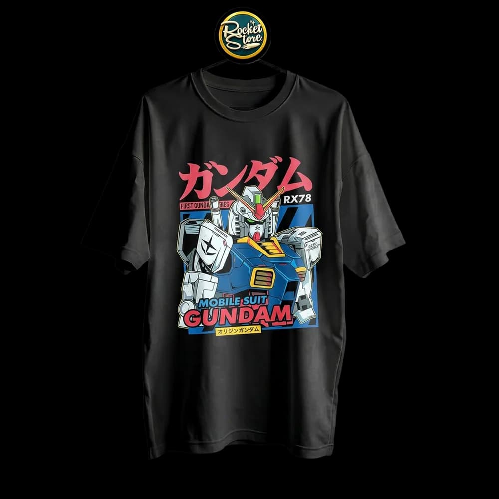 Camiseta Mobile Suit Gundam - RX-78-2 First Gundam Negro