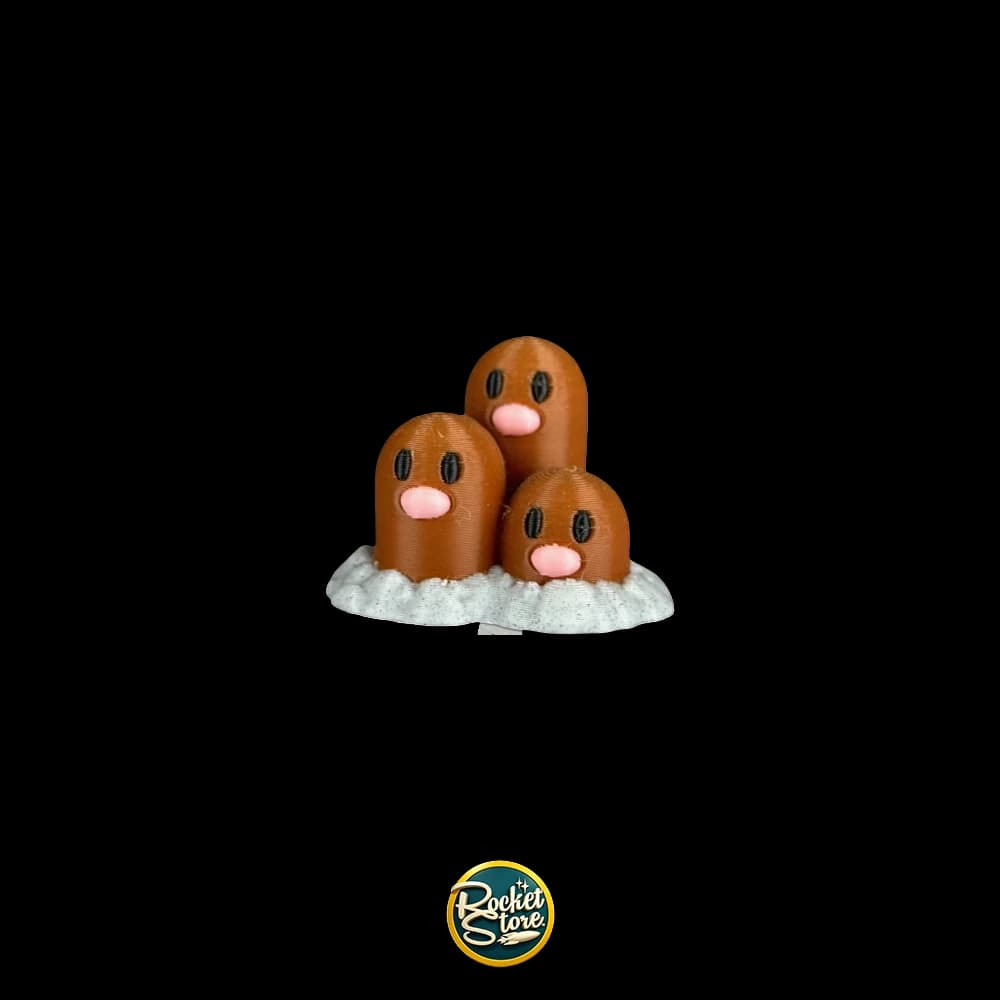 Figura Pokémon Dugtrio #051 - Impresión 3D 2"