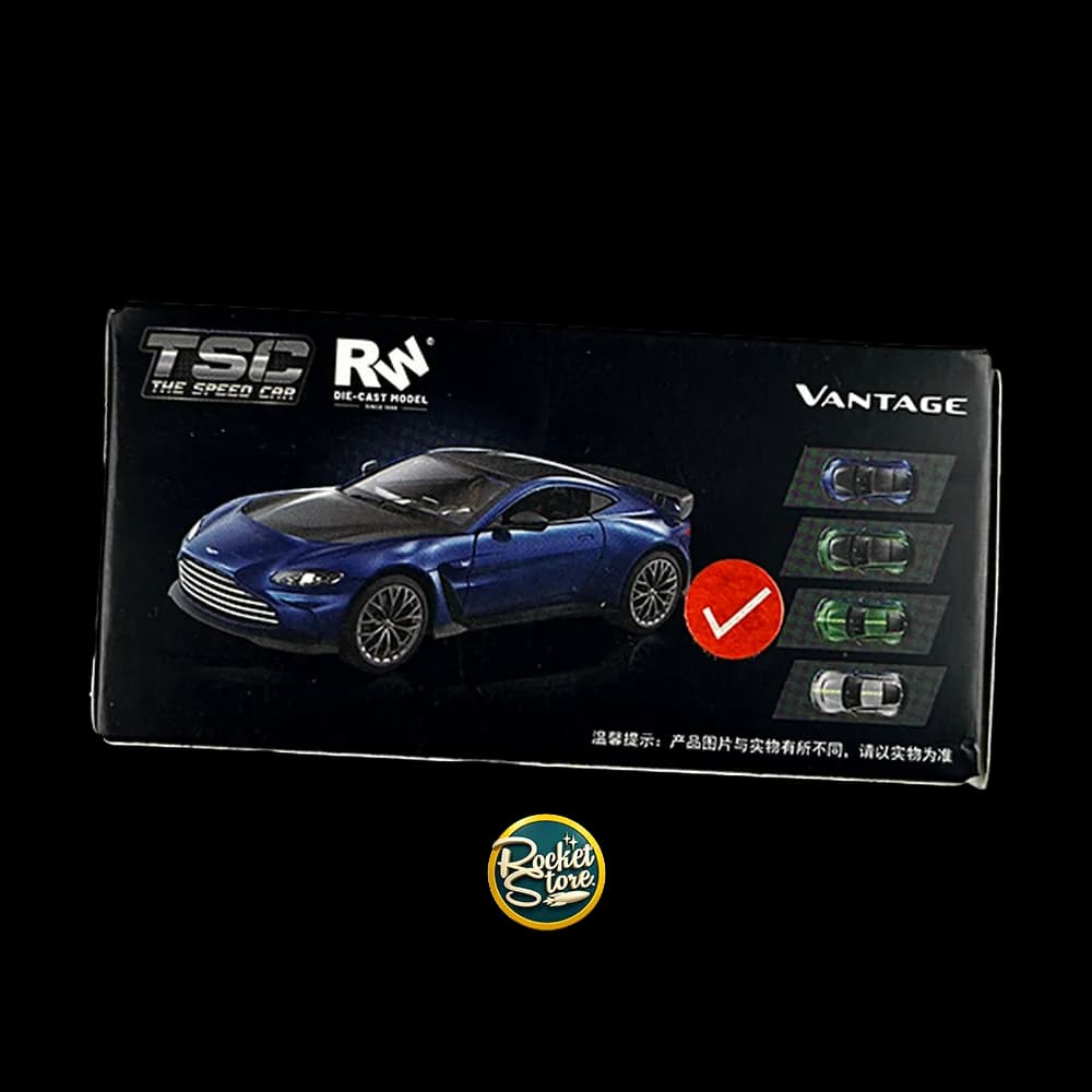 Aston Martin Vantage Azul Escala 1:64 (TSC)
