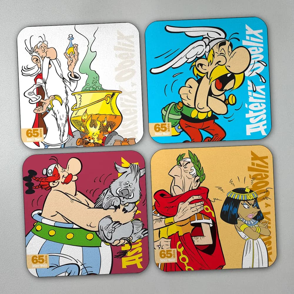 Set x 4 Portavasos Asterix y Obélix Edición 65 Años