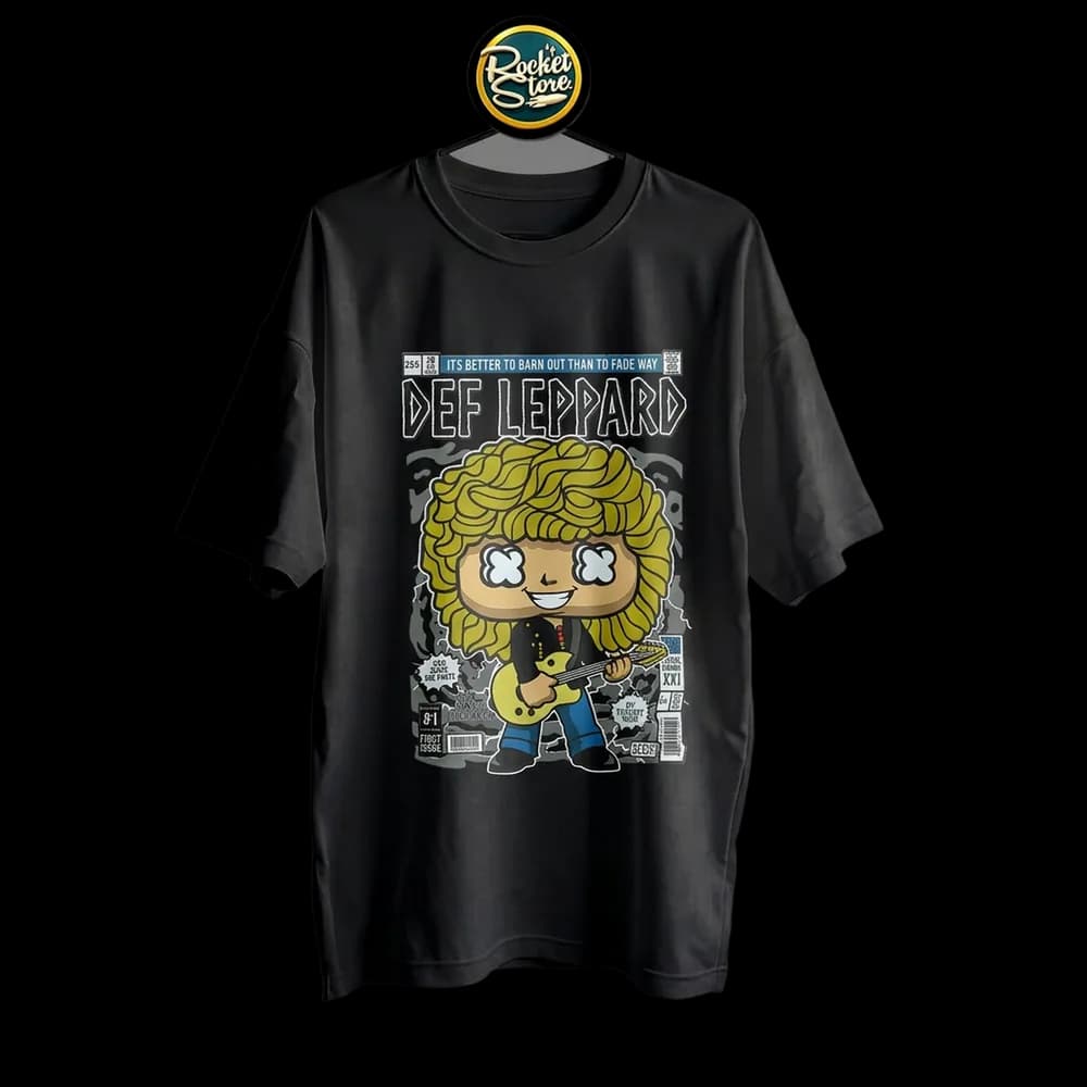 Camiseta Def Leppard - Pyromania Comic League #1