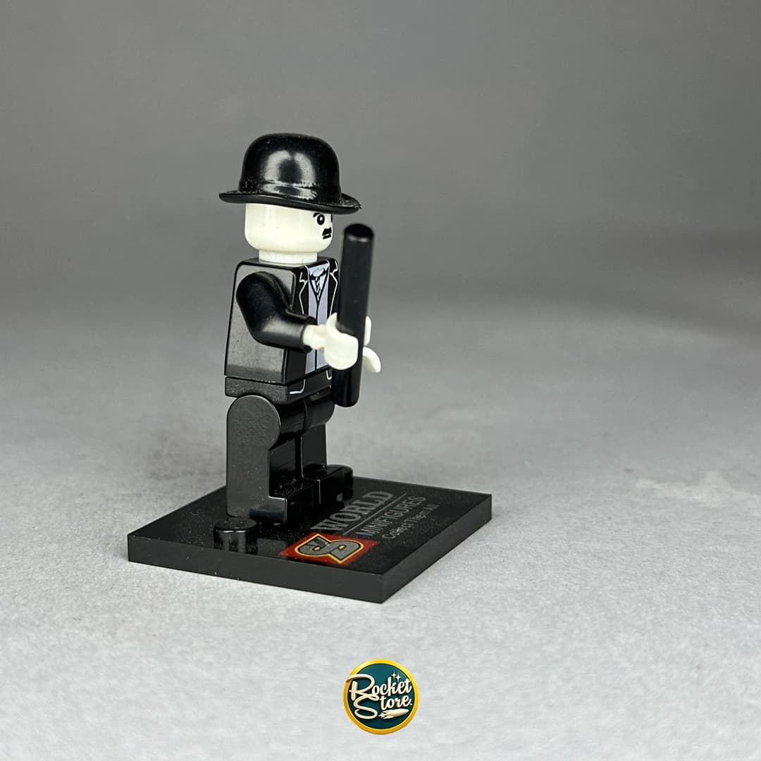 Minifigura tipo LEGO Alex DeLarge La Naranja Mecánica con Bastón