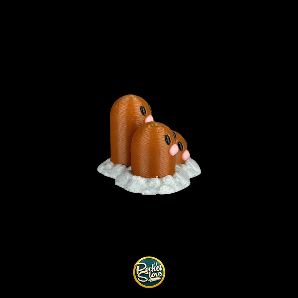 Figura Pokémon Dugtrio #051 - Impresión 3D 2"