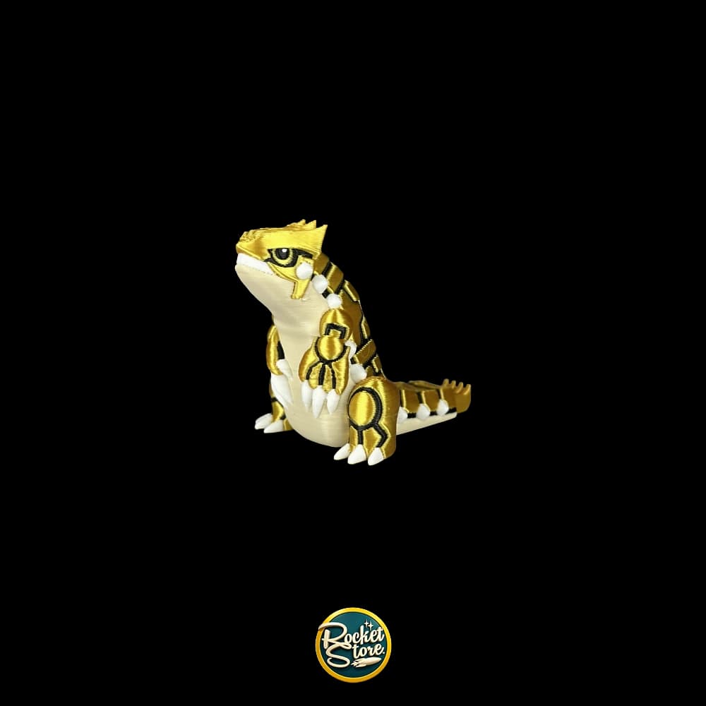 Figura Pokémon Groudon Shiny Dorado #383 - Impresión 3D 1"