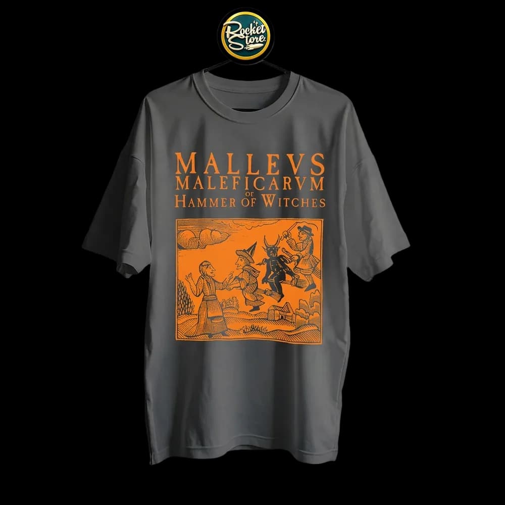 Camiseta Malleus Maleficarum - El Martillo de las Brujas Naranja