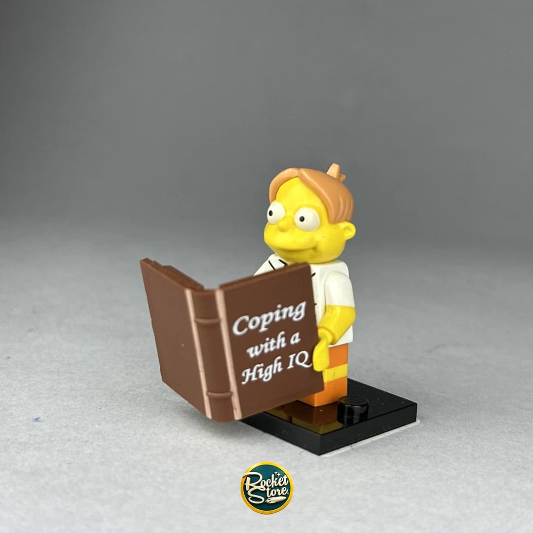 Minifigura LEGO The Simpsons Martin Prince con Libro de IQ