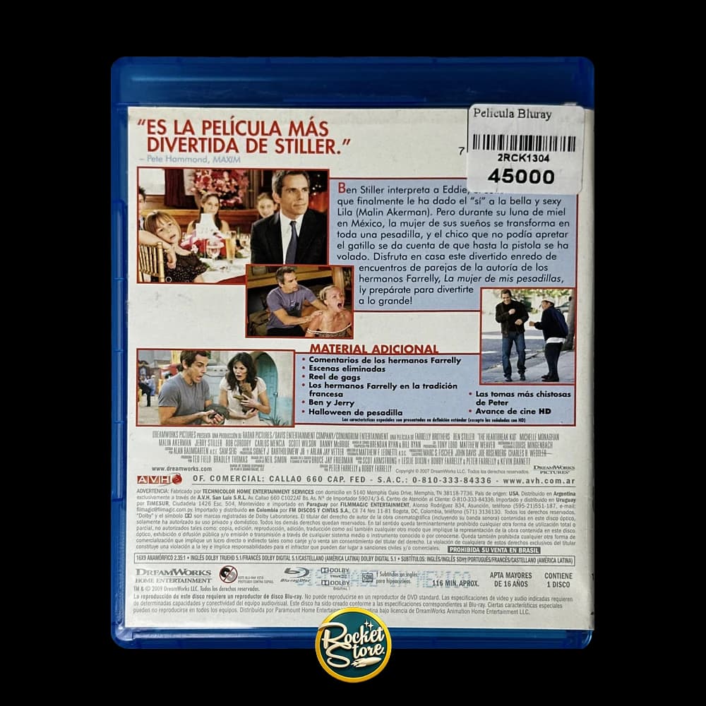 Blu-ray La Mujer de mis Pesadillas (The Heartbreak Kid) - contraportada