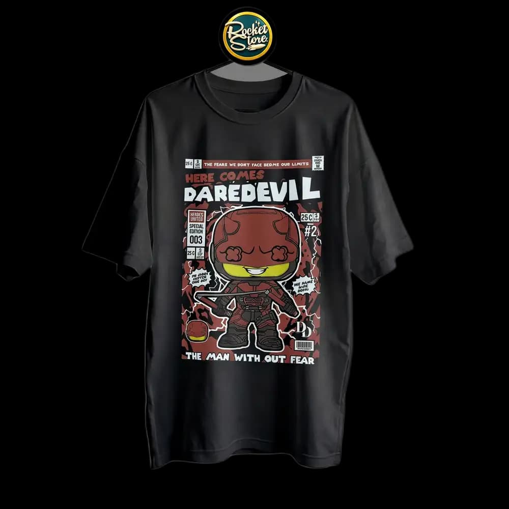 Camiseta Daredevil - Here Comes Daredevil Comic Edition 003 Negro