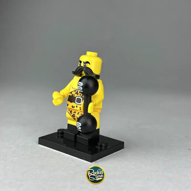 Minifigura LEGO Forzudo de Circo con Pesa Serie 17