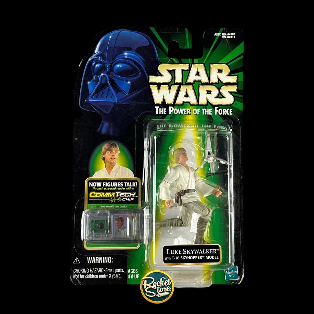 Star Wars The Power of the Force - Luke Skywalker con T-16 y CommTech (Hasbro 1998)