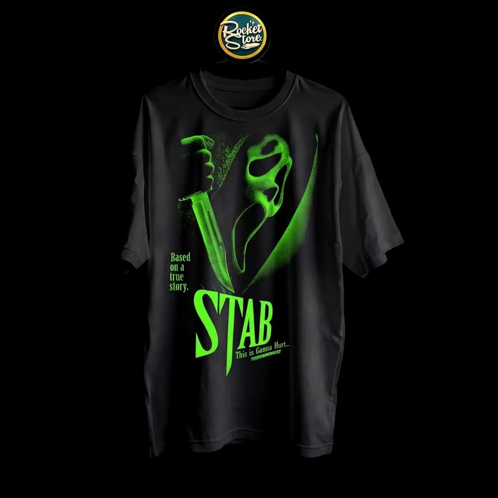 Camiseta Stab - Ghostface Green Neon Terrormaníacos - Foto 2