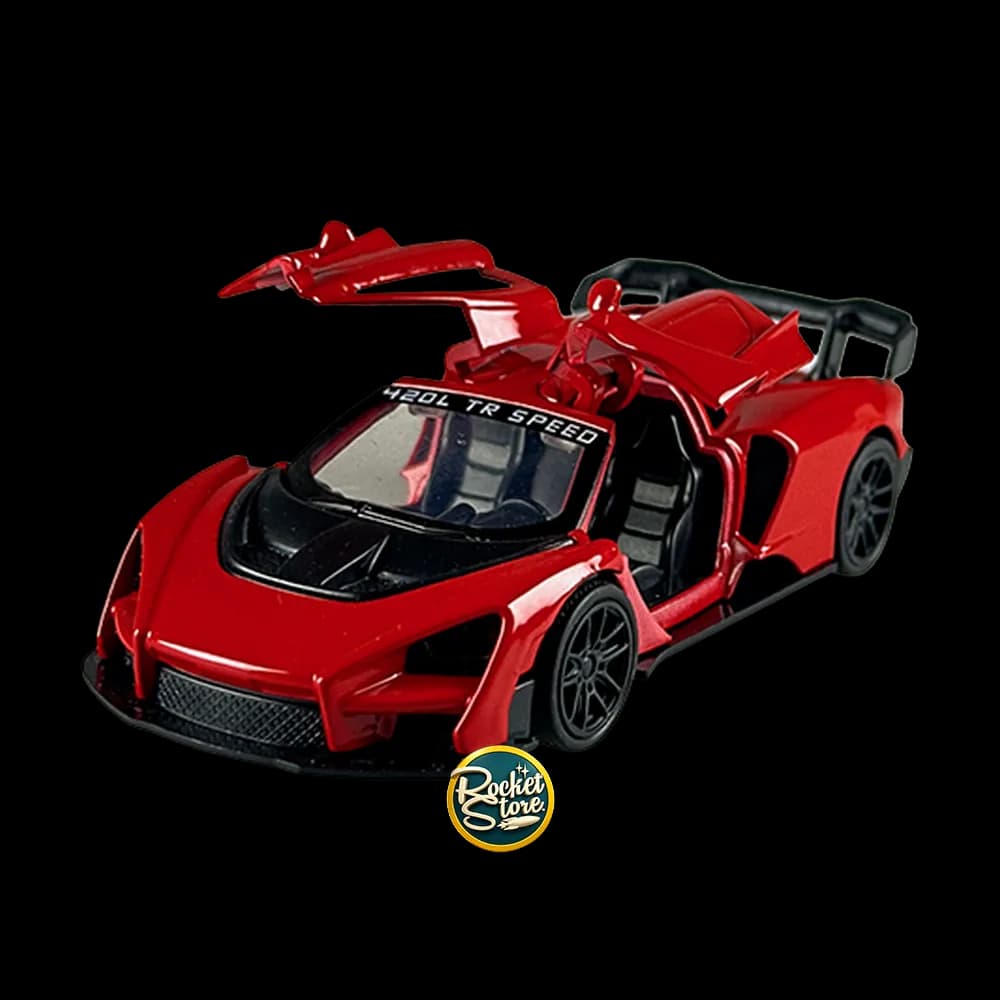 Auto Deportivo Rojo Puertas Alas de Gaviota Escala 1:43