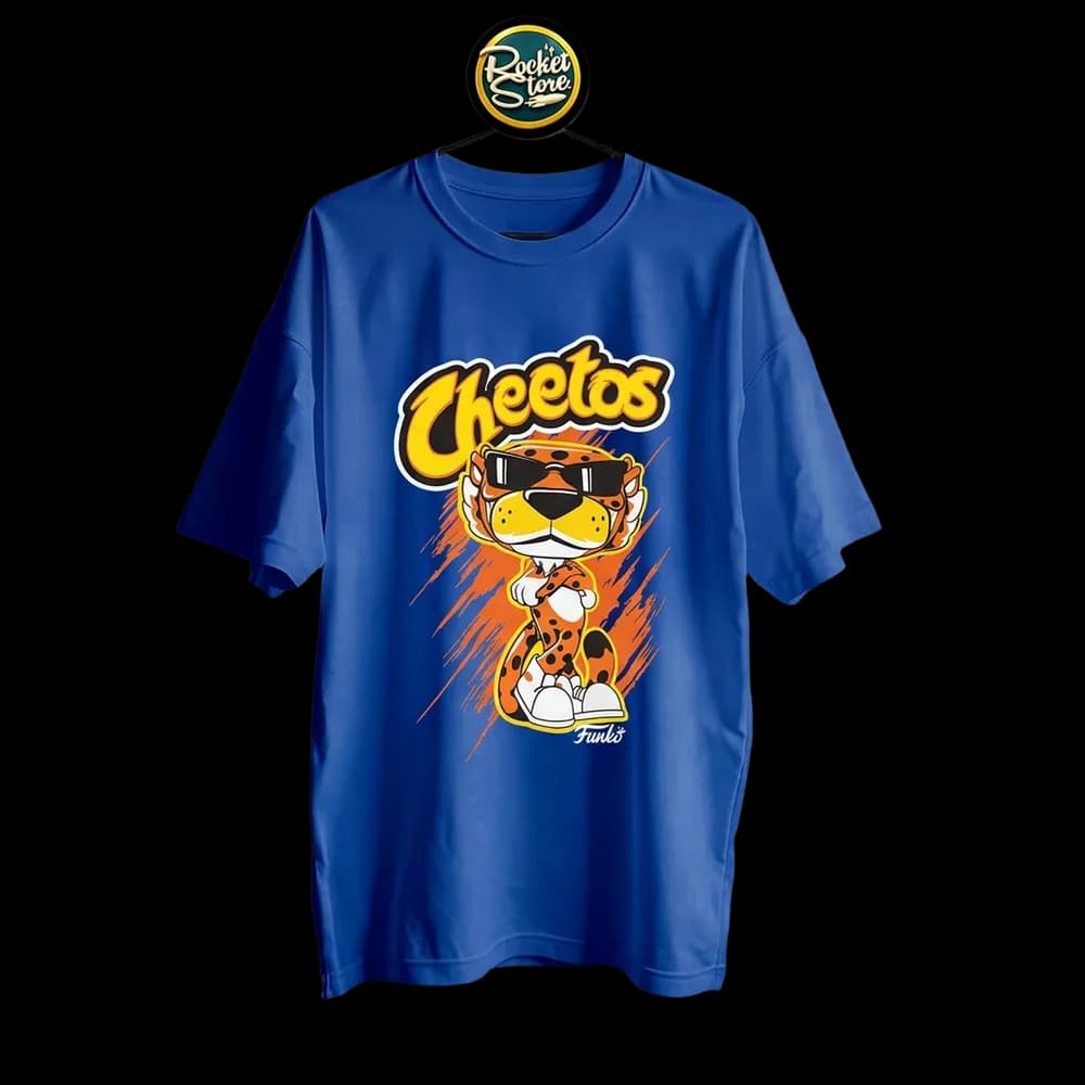 Camiseta Cheetos - Chester Cheetah Cool Funko Azul Rey