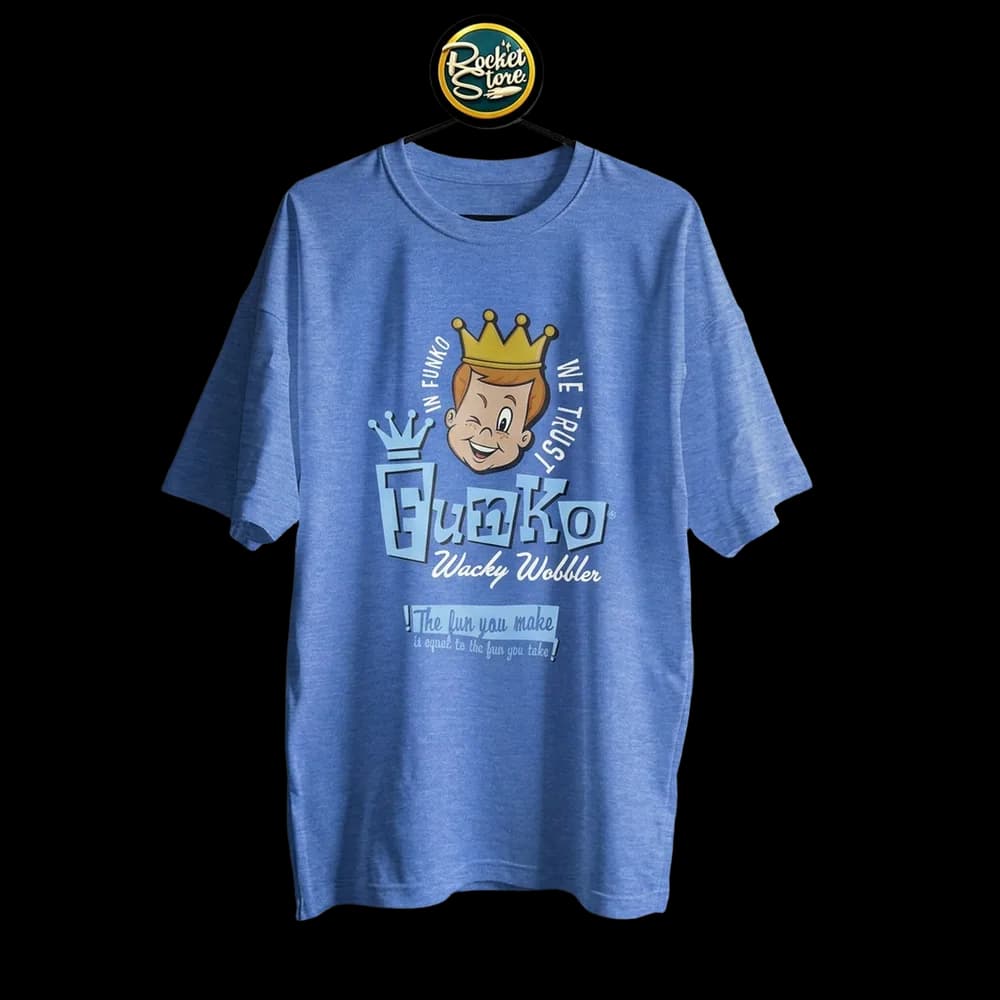 Camiseta Freddy Funko - In Funko We Trust Azul Jaspe