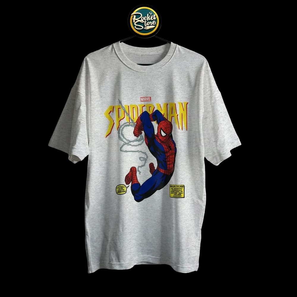 Camiseta Spider-Man - Classic Web-Slinger Comic Gris Jaspe