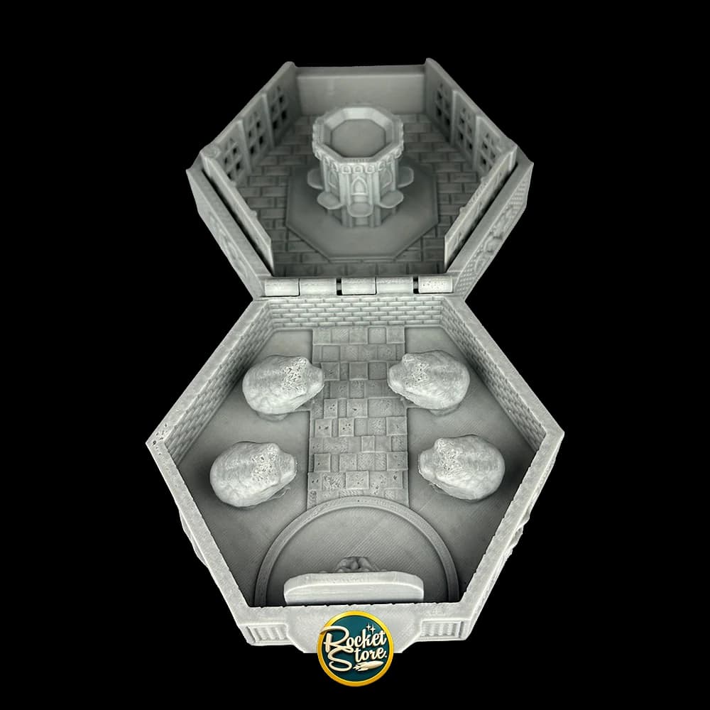 Caja Diorama Harry Potter Cámara de los Secretos - Impresión 3D (abierta)