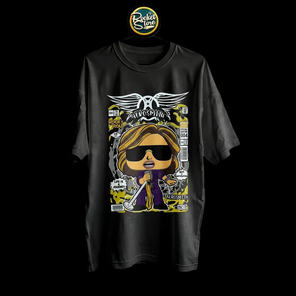 Camiseta Aerosmith - Steven Tyler Comic Rock Special