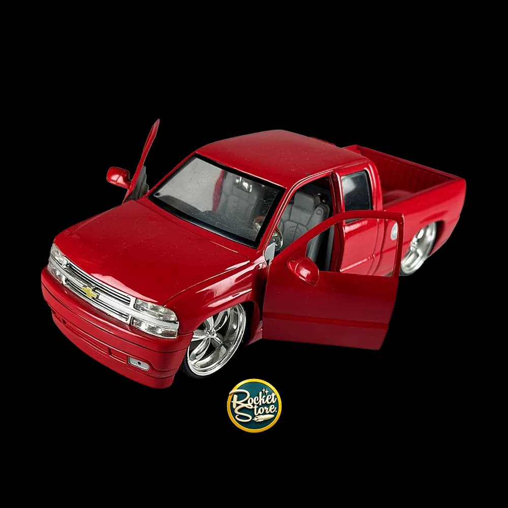 Chevrolet Silverado Rojo Escala 1:24 (Suelto)