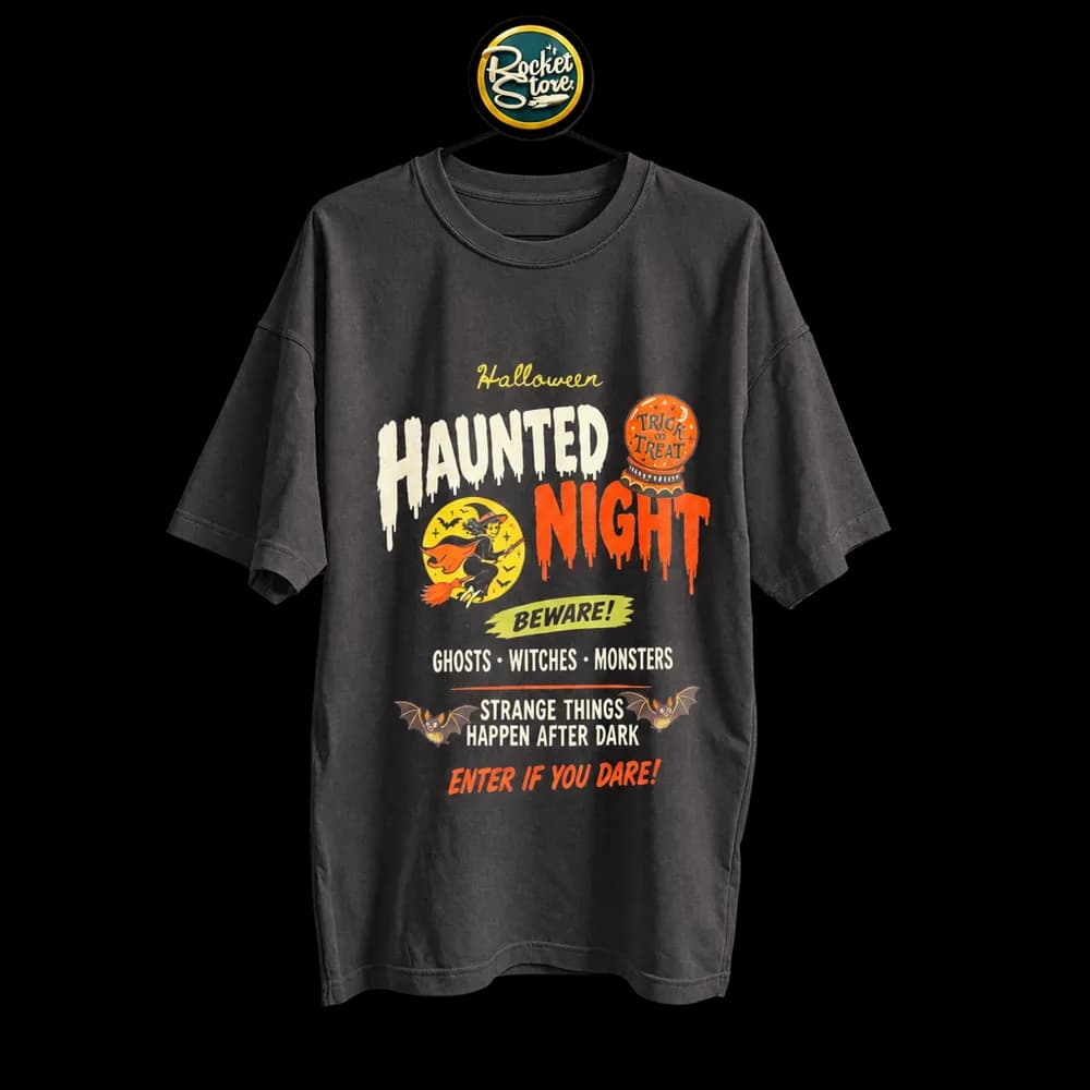 Camiseta Halloween Haunted Night - Beware Ghosts Witches