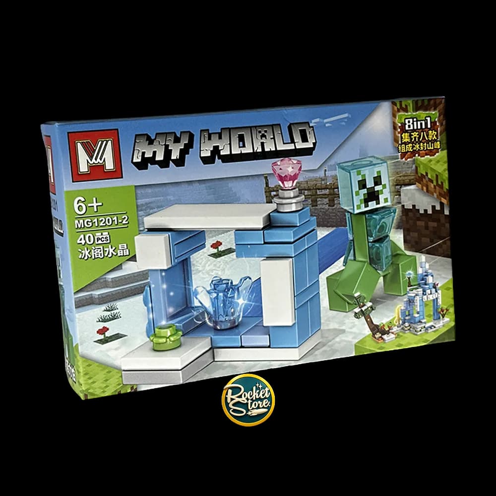Set tipo LEGO Minecraft Creeper en Iglú Glacial