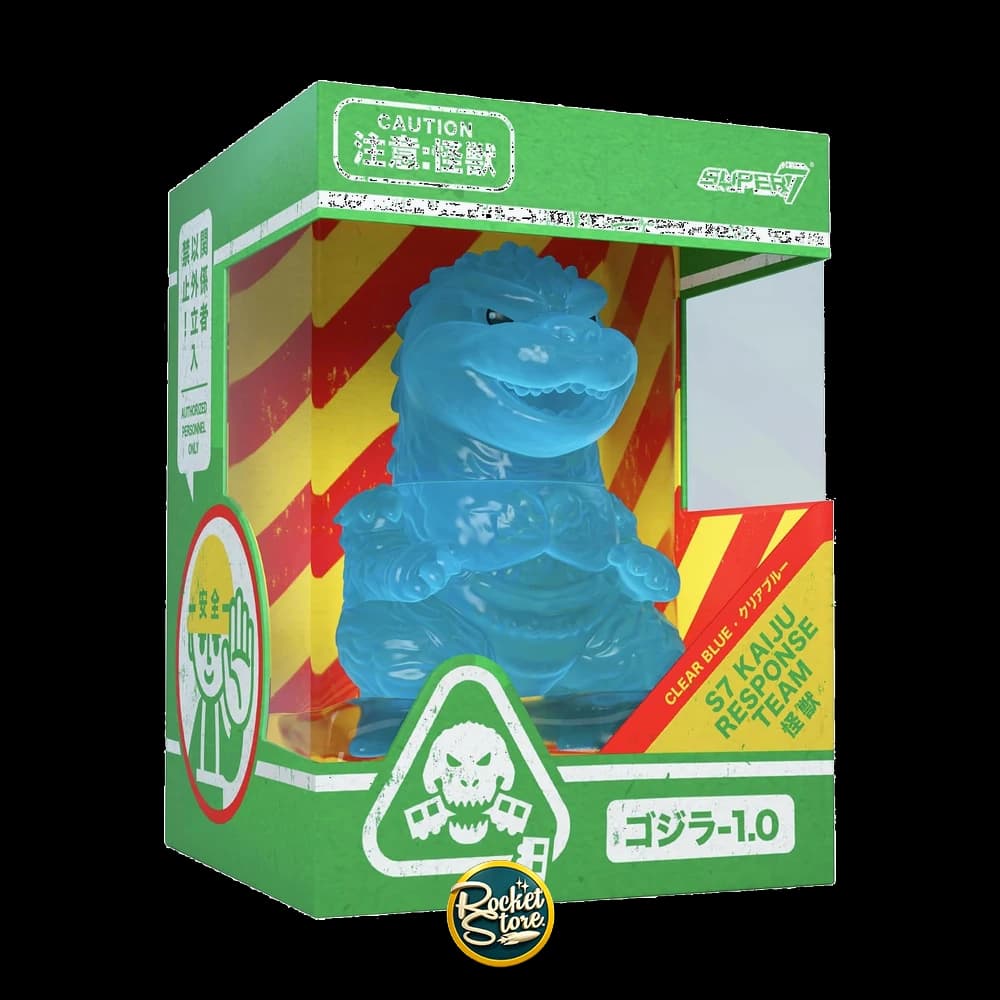 Figura de Vinilo Godzilla Minus One Clear Blue Fun! Fun! - Super7 Toho