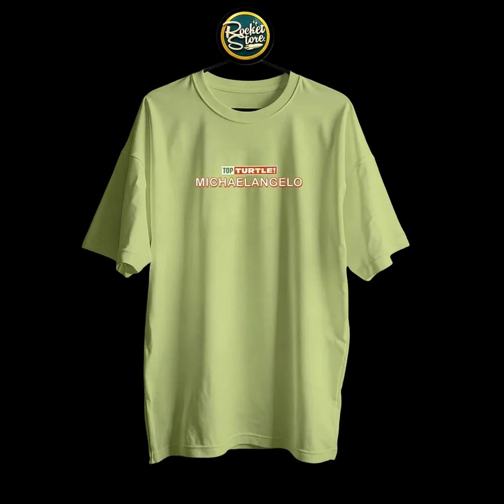 Camiseta Tortugas Ninja - Michelangelo Skateboard Verde Lima