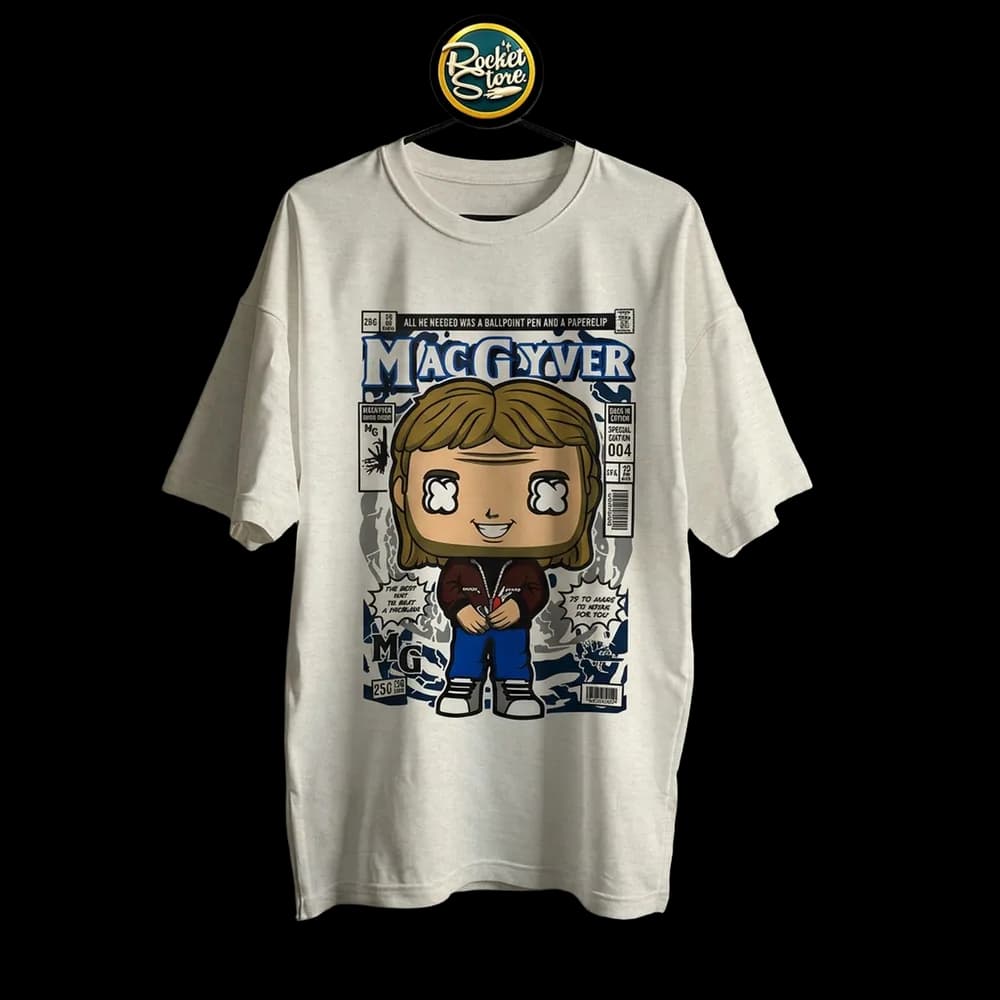 Camiseta MacGyver - Ballpoint Pen & Paperclip Comic Blanco
