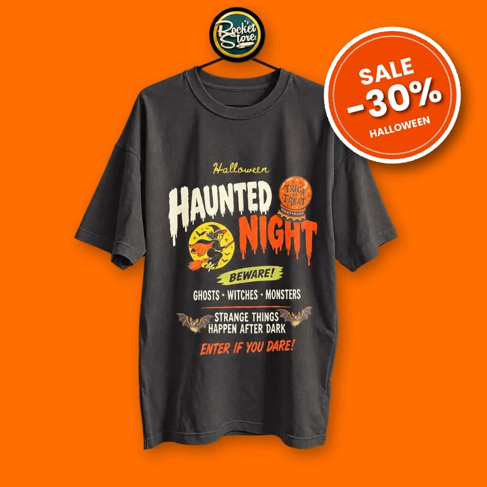 Camiseta Halloween Haunted Night - Beware Ghosts Witches