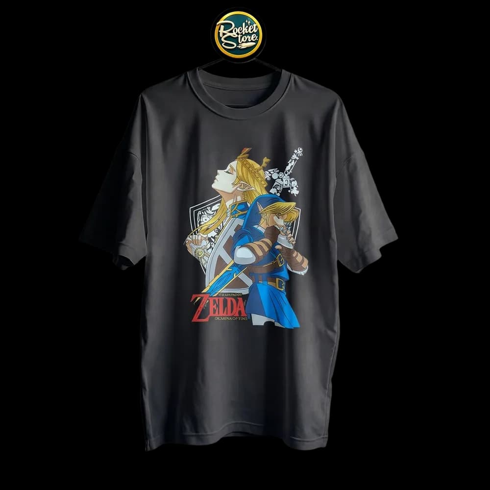 Camiseta The Legend of Zelda - Ocarina of Time Link & Zelda