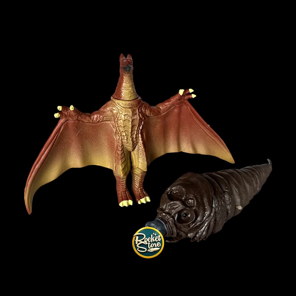 Set dúo kaiju Rodan y Mothra larva escala 4 pulgadas