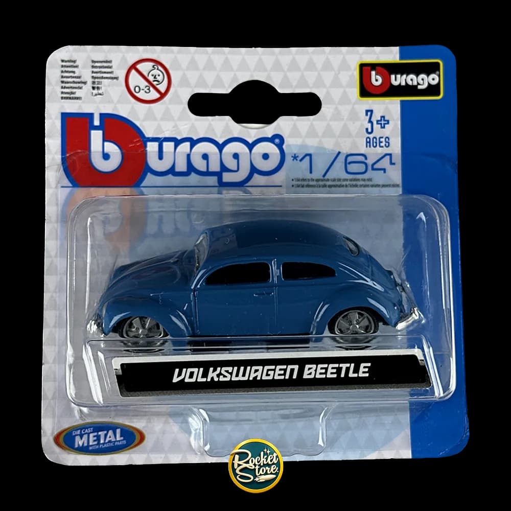 Burago Volkswagen Beetle Azul Escala 1:64
