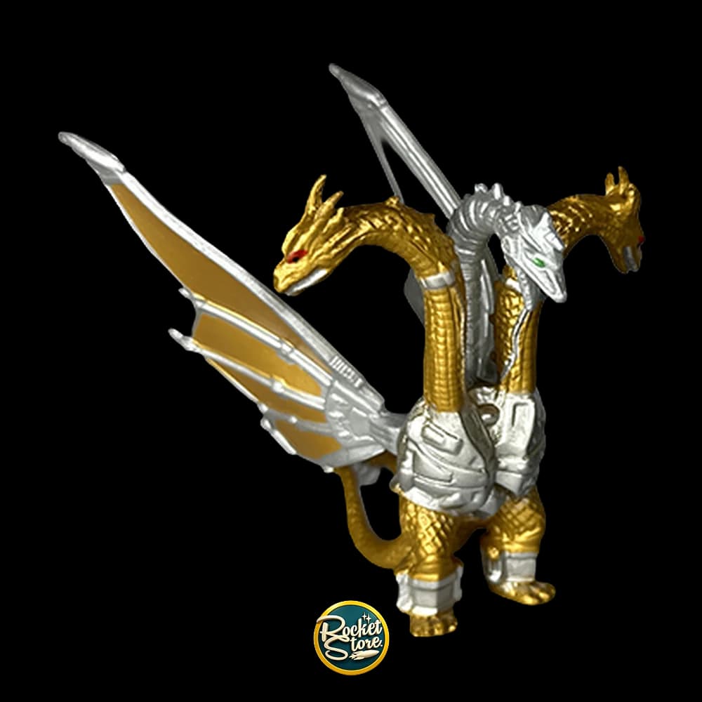 Set Dúo Kaiju Mecha-King Ghidorah y Godzilla Clásico (4 Pulgadas)