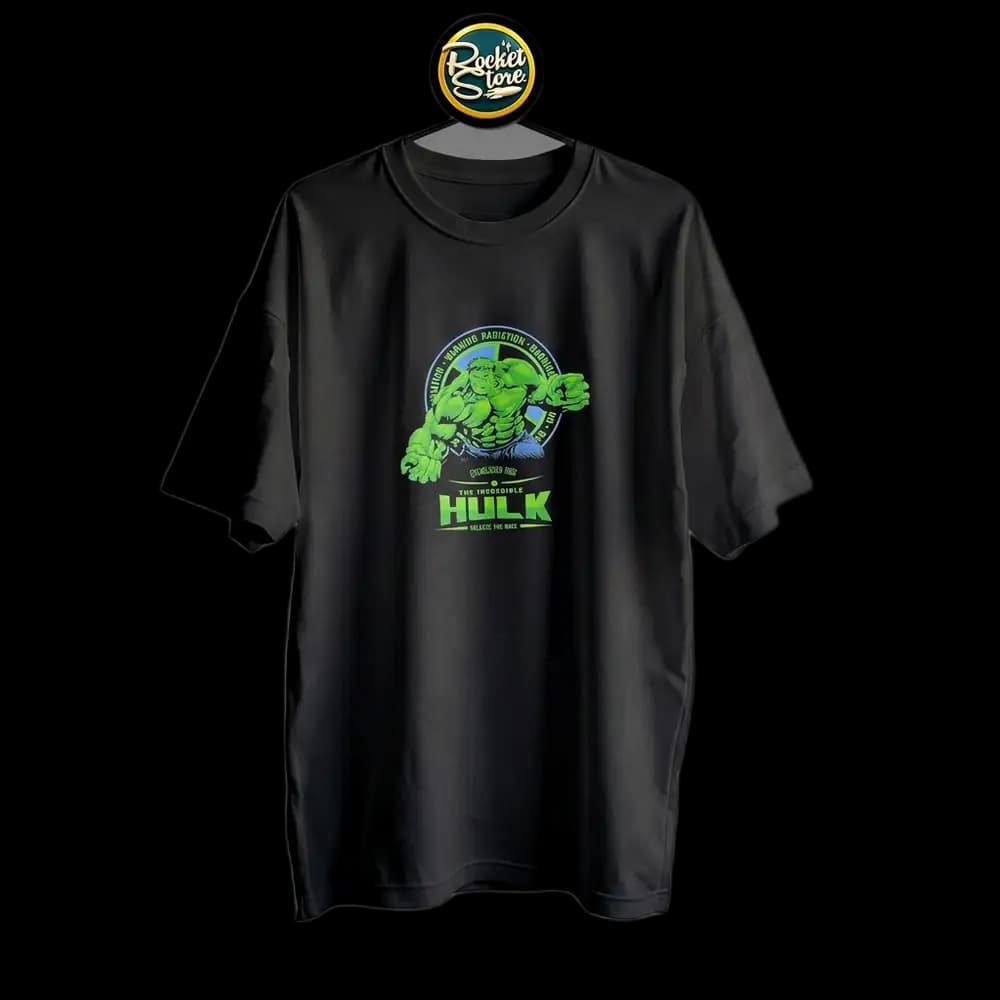 Camiseta Hulk - The Incredible Hulk Warning Radiation Negro