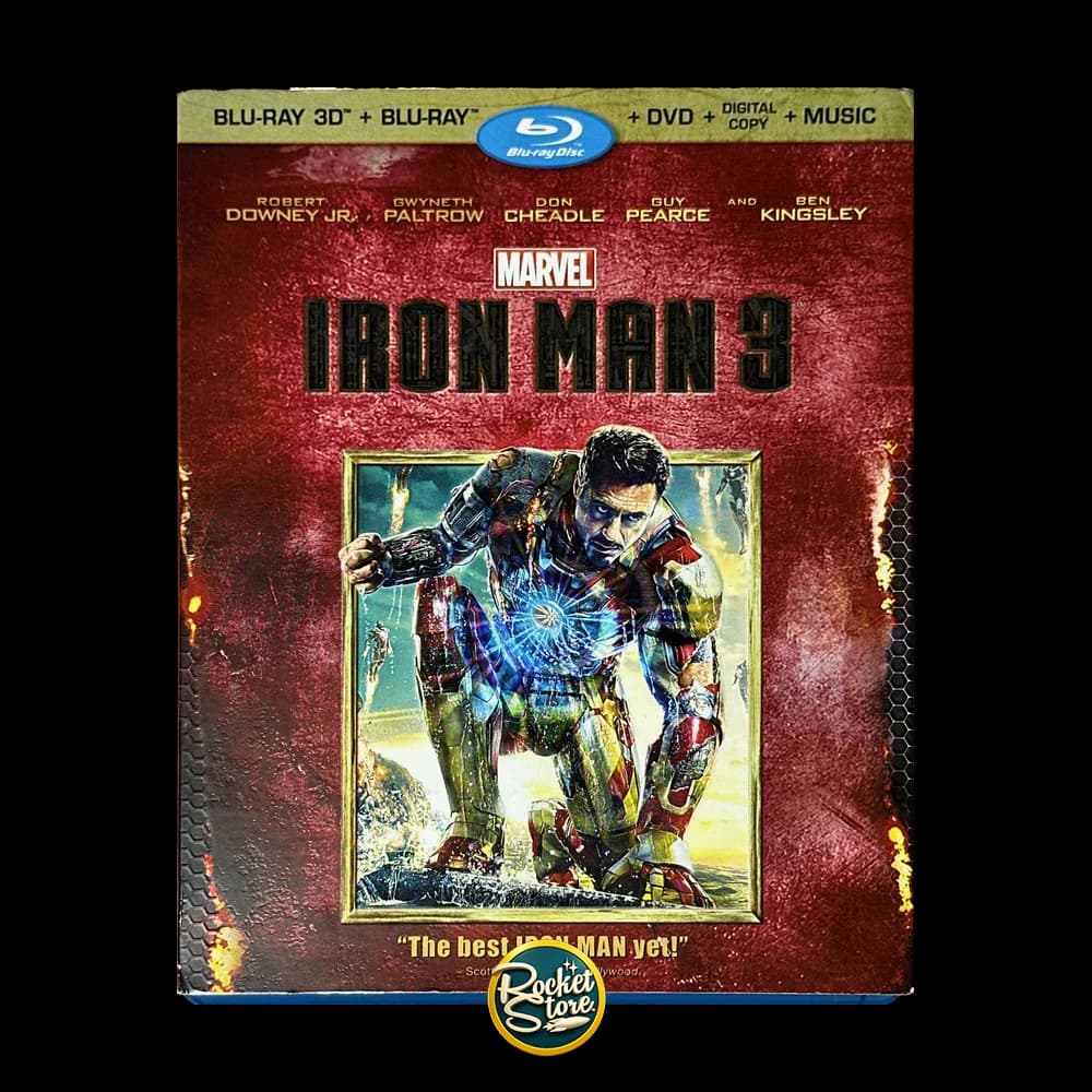 Blu-ray 3D + Blu-ray + DVD Iron Man 3 - portada