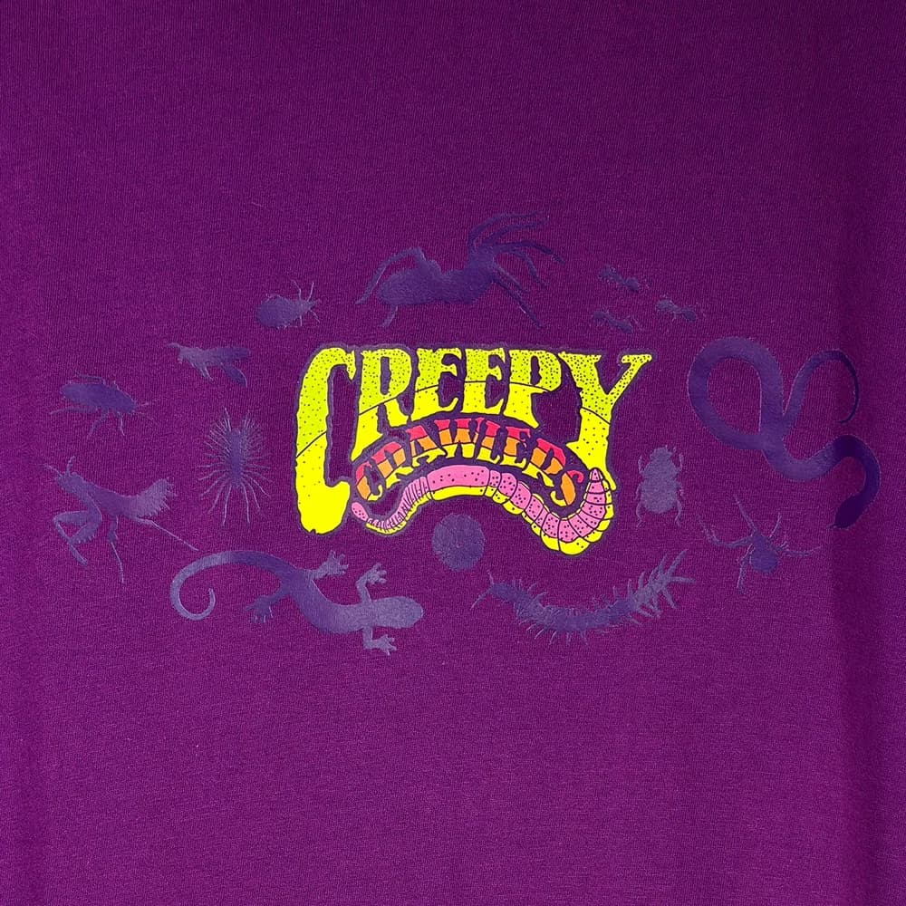 Camiseta Creepy Crawlers - Insectos y Oruga Neón Morado - Foto 1