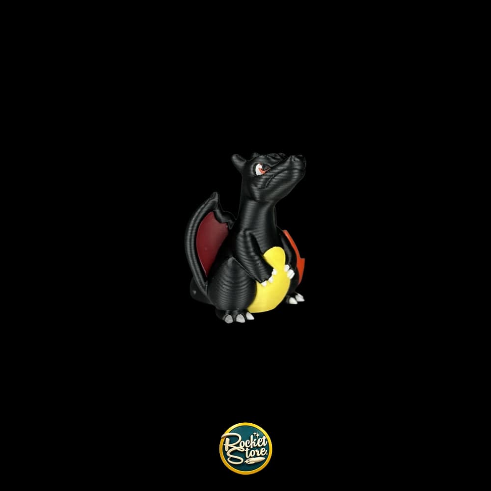 Figura Pokémon Charizard Shiny Negro #006 - Impresión 3D 1"