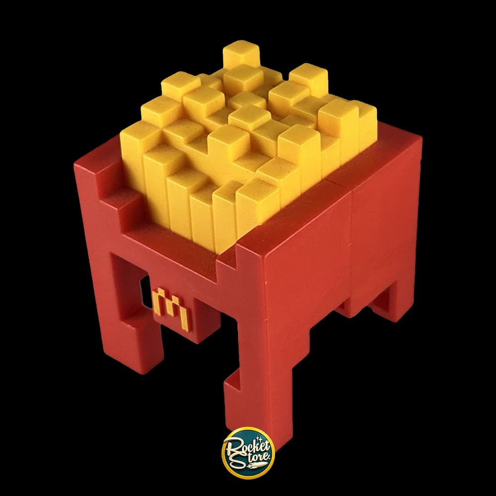 Figura Papas Fritas Pixeladas - Minecraft x McDonald's