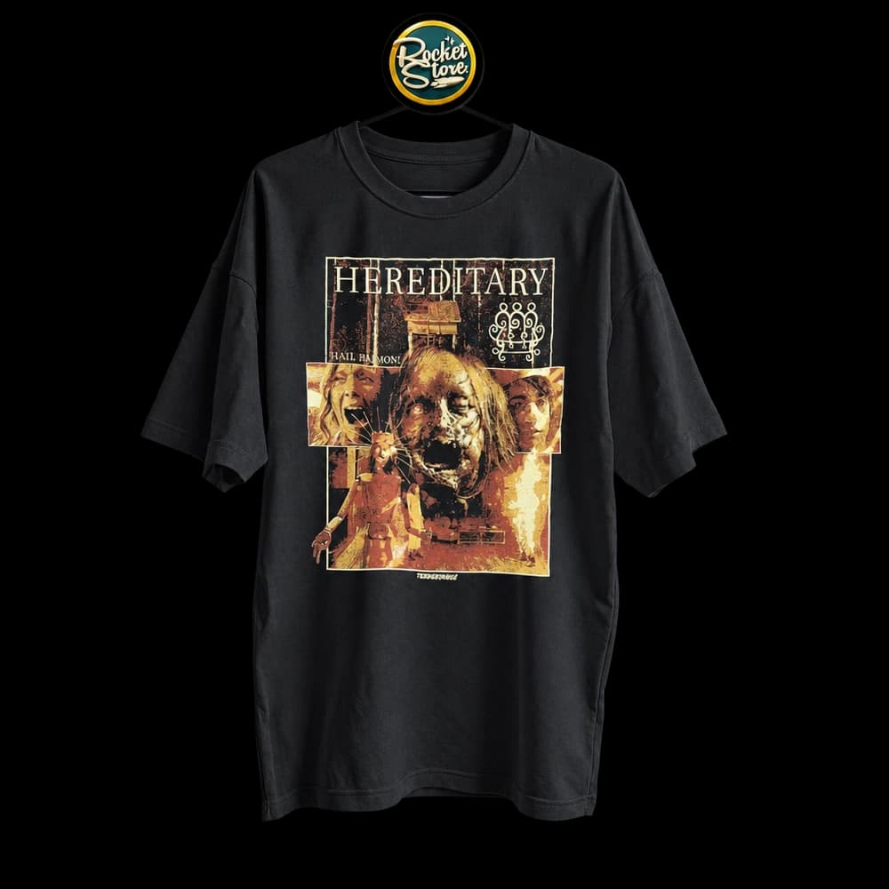 Camiseta Hereditary - Hail Paimon Collage Negro