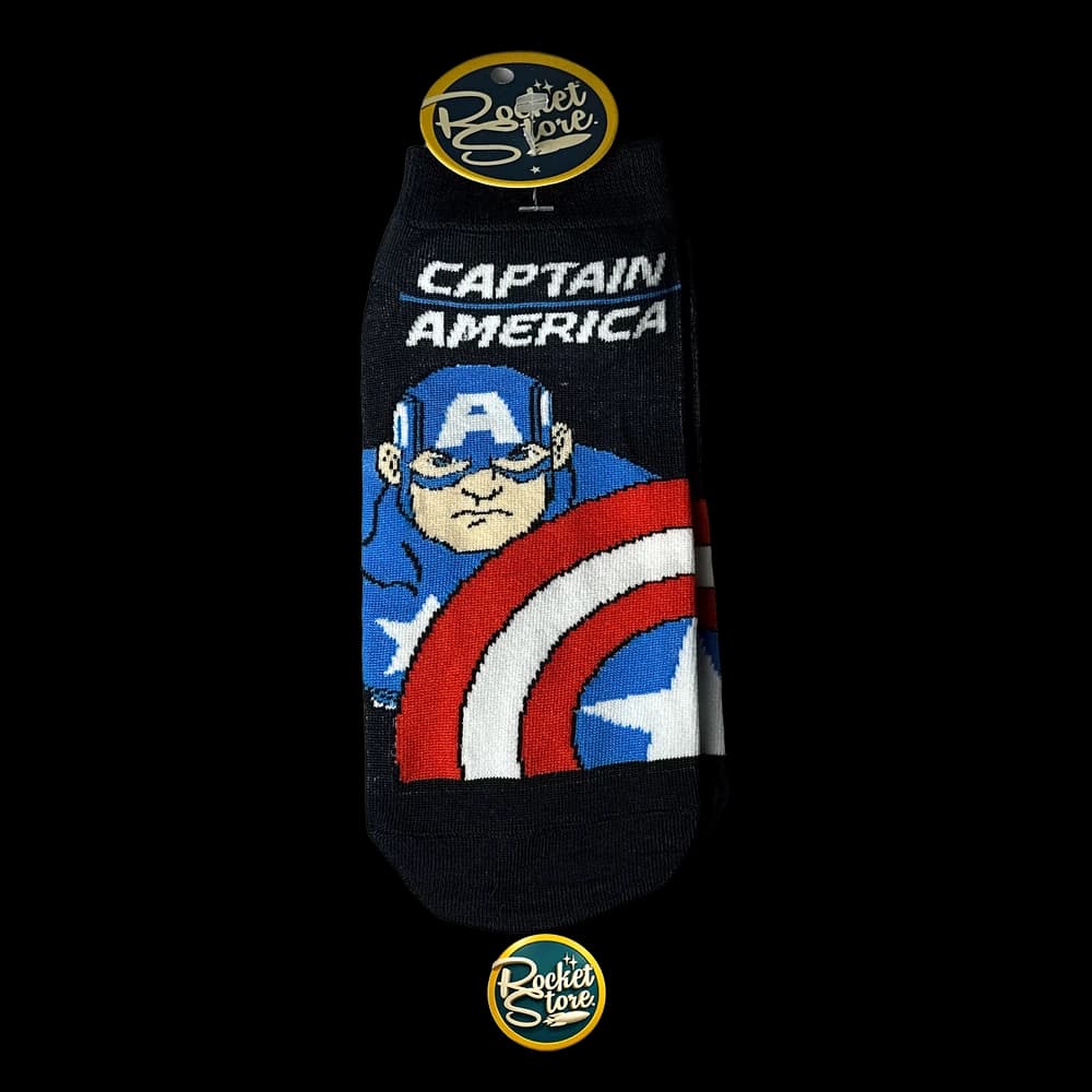Medias Captain America Negras con Escudo Circular