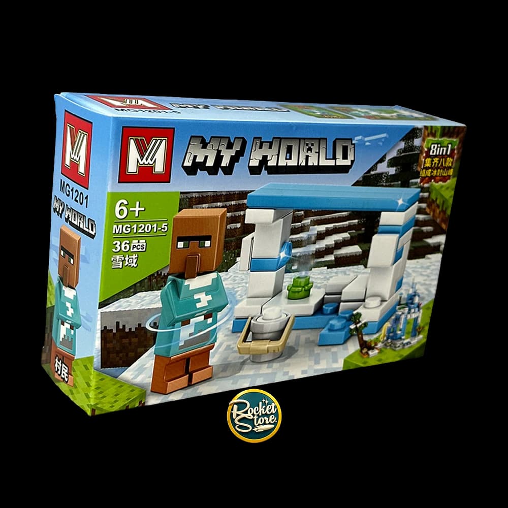 Set tipo LEGO Minecraft Aldeano en Santuario Glacial
