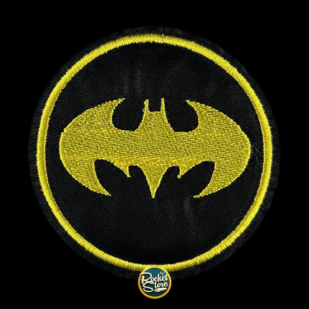 Parche Batman - Emblema Circular Negro y Amarillo