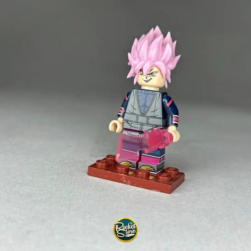 Minifigura tipo LEGO Dragon Ball Goku Black Super Saiyan Rosé
