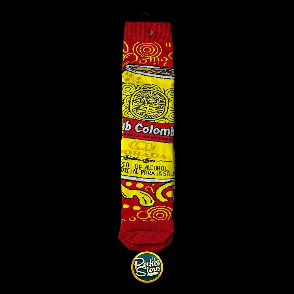 Medias Cerveza Club Colombia Dorada Roja y Amarilla