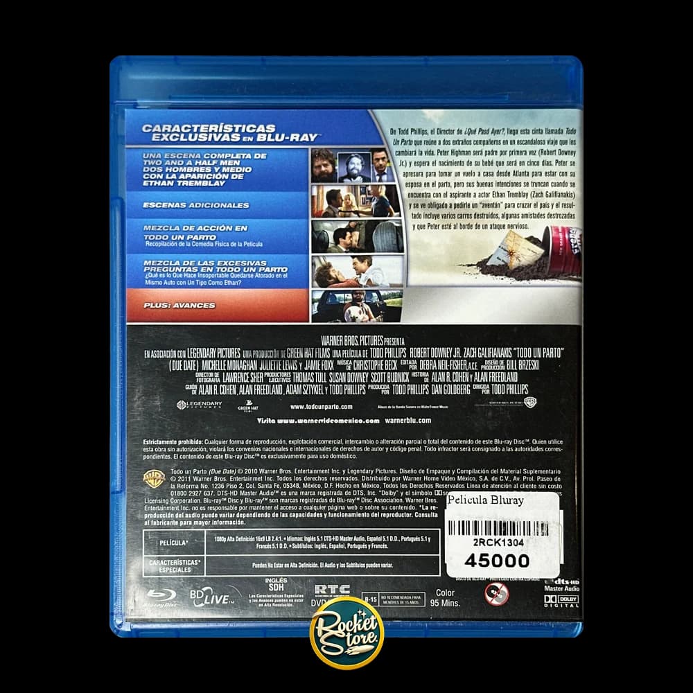 Blu-ray Todo un Parto (Due Date) - contraportada